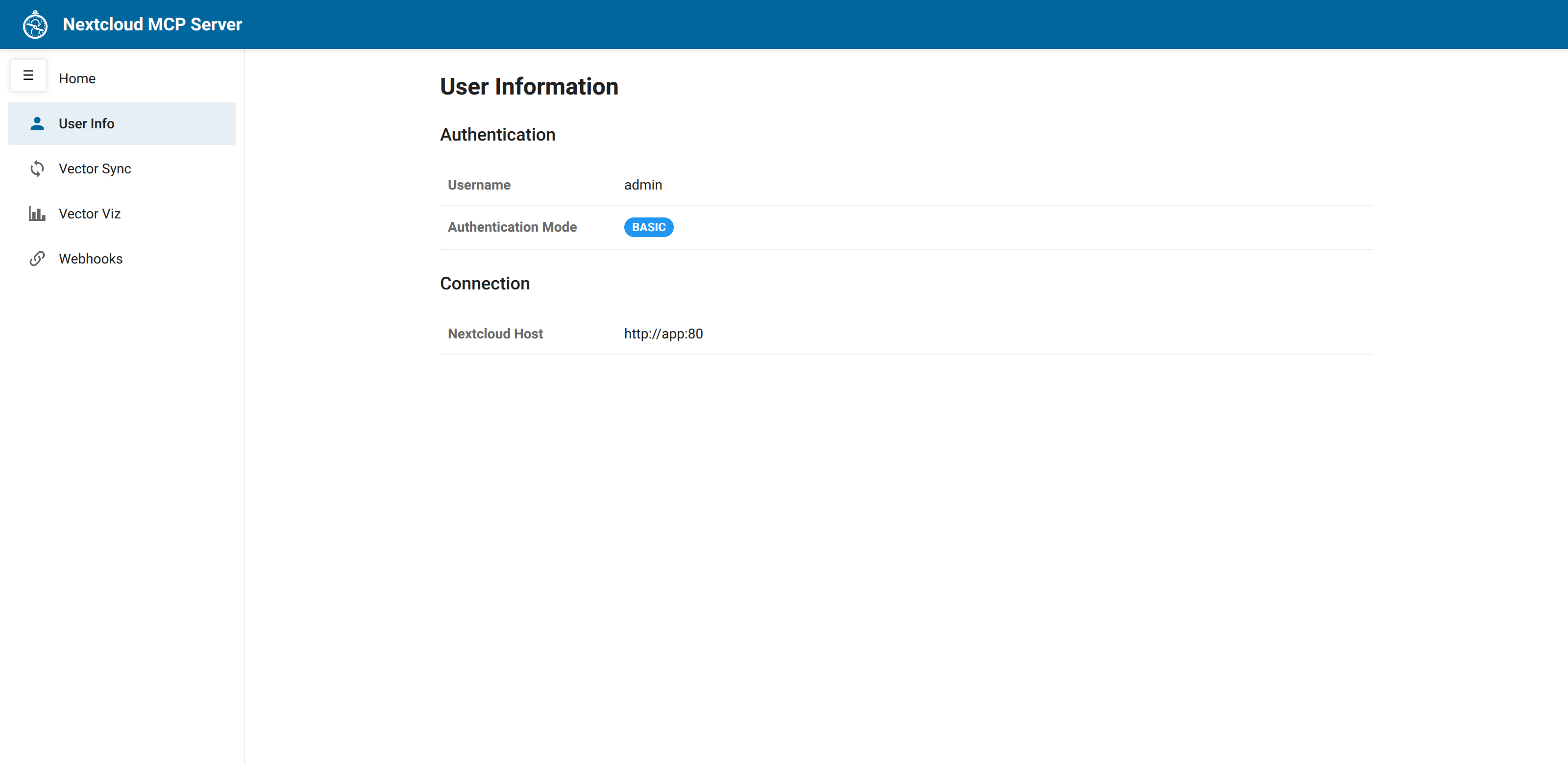 User Info Tab