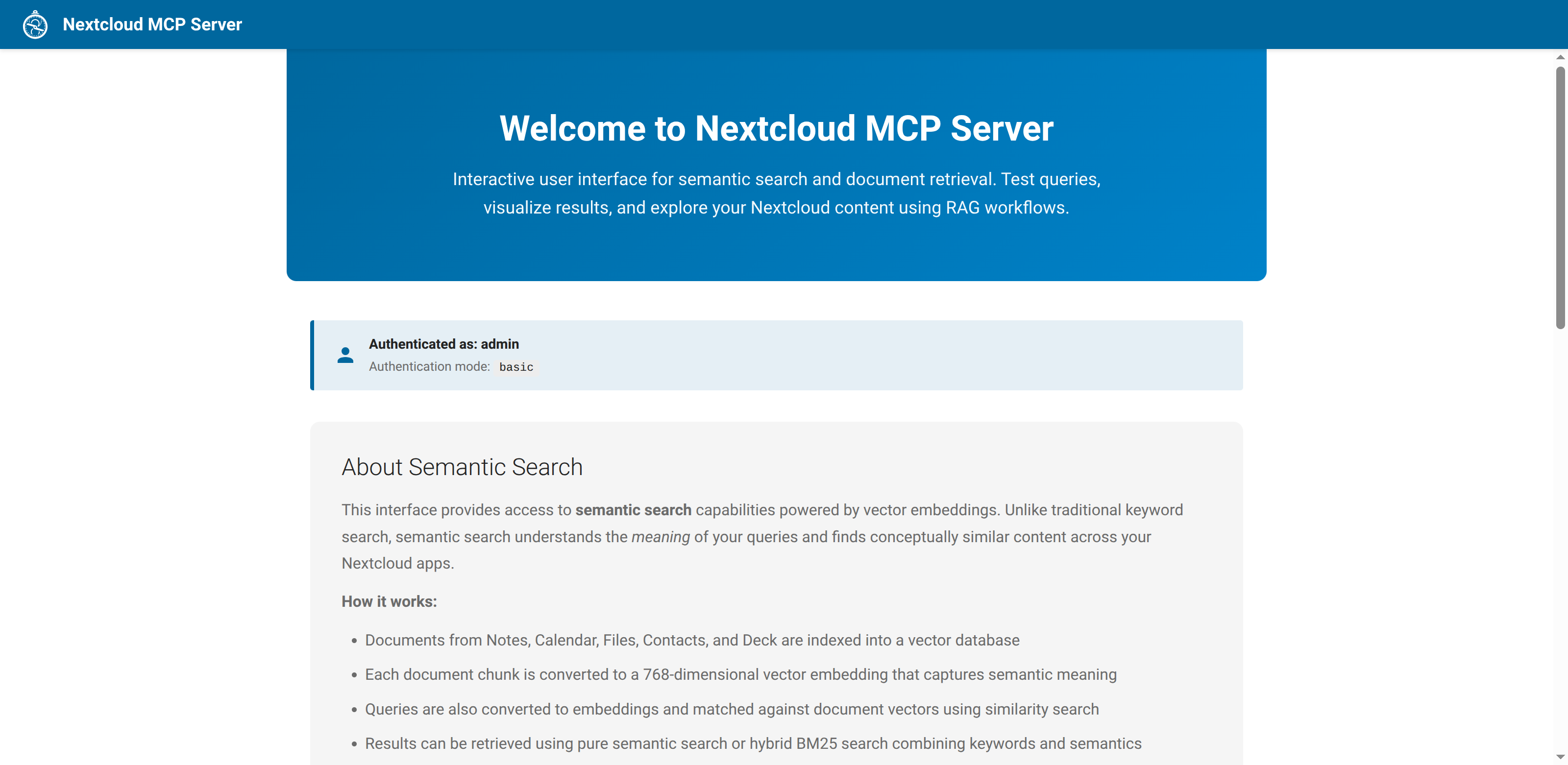Welcome Page